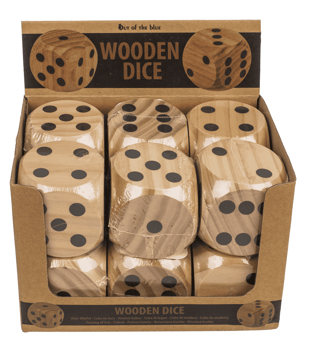 Wooden dice,