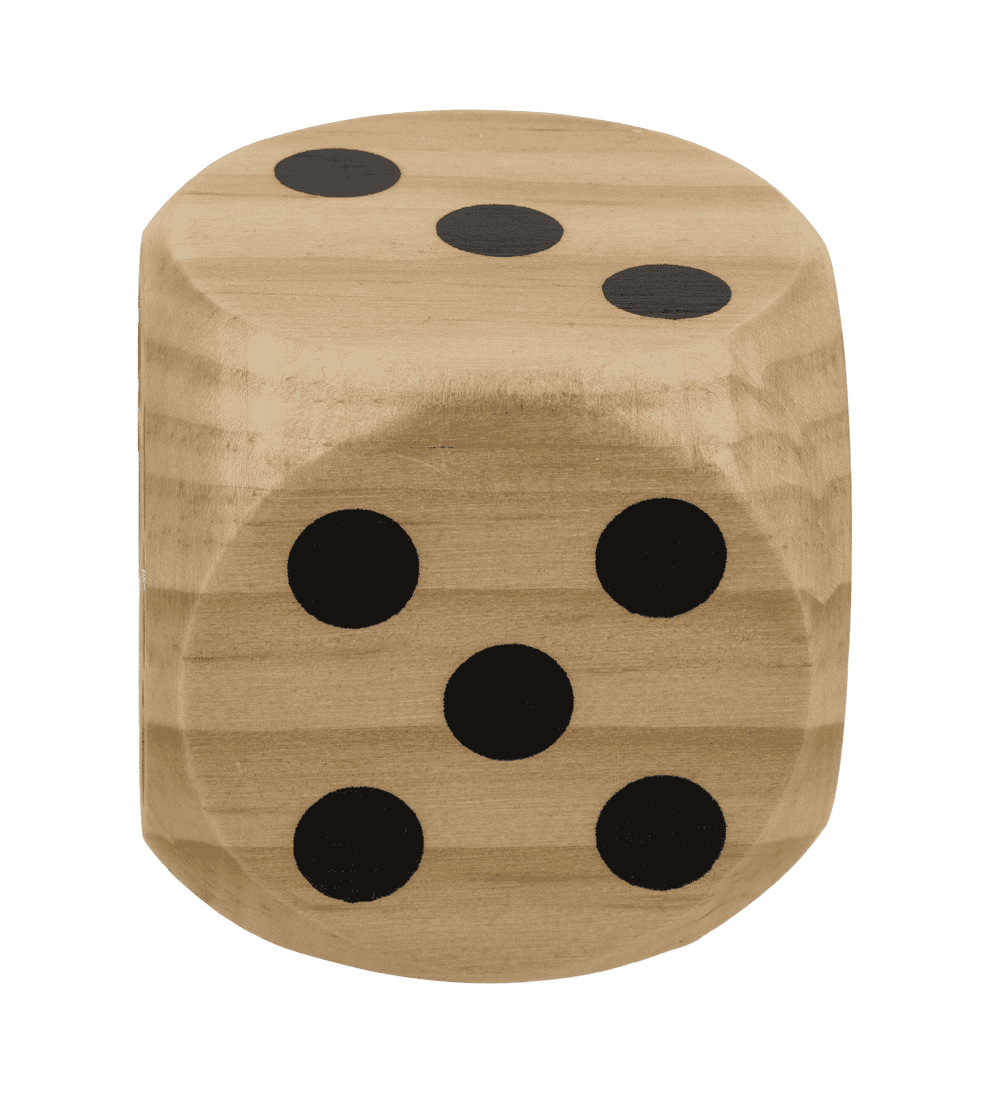 Wooden dice,