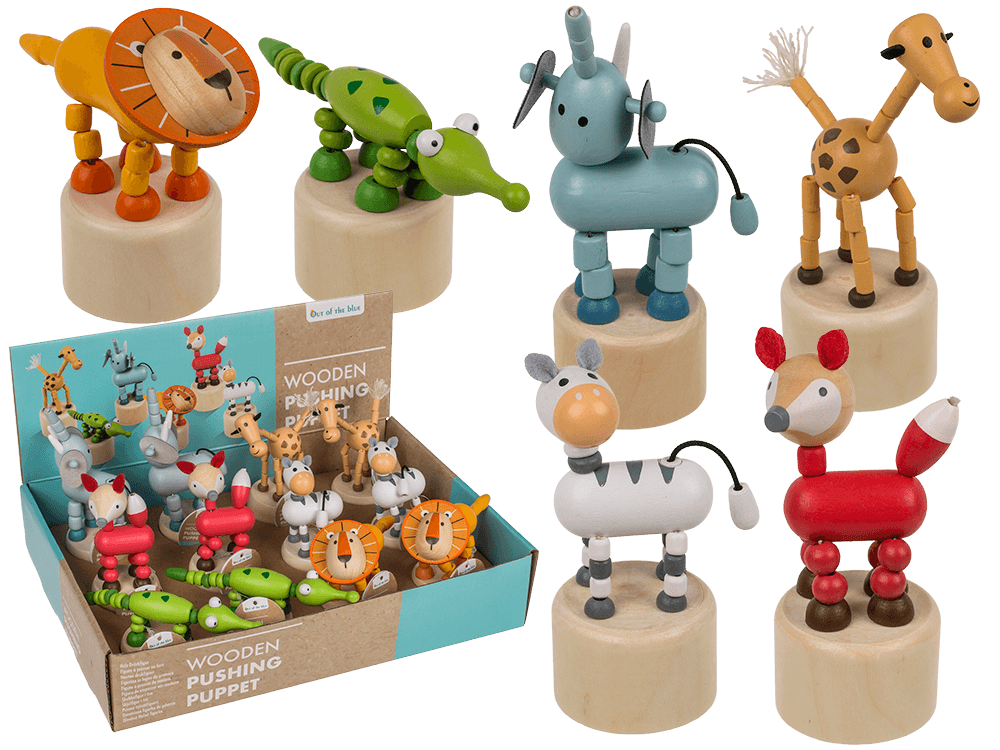 Wooden pushing puppet, animal
