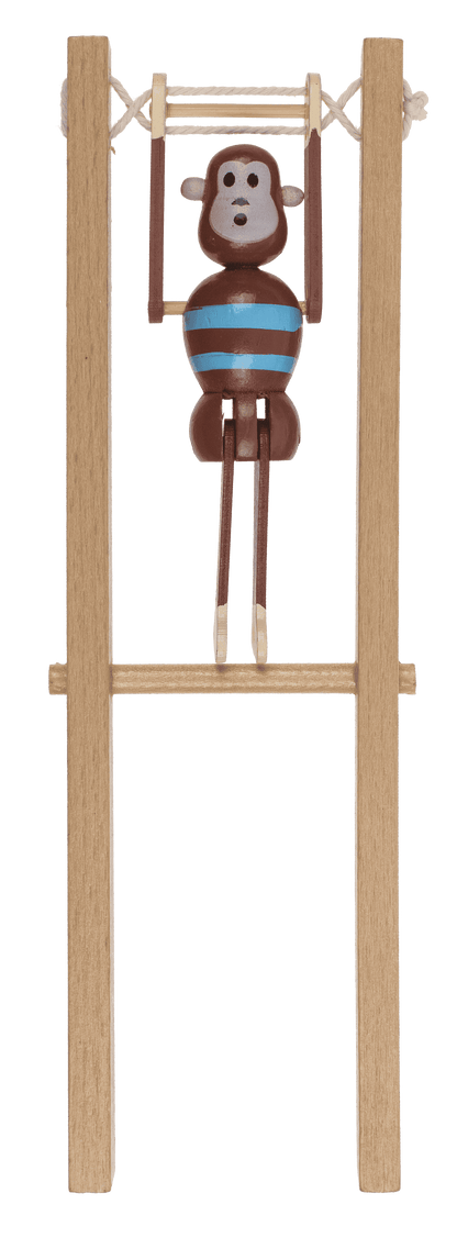 Wooden Swinging Monkey, 7x2,2x23 cm,