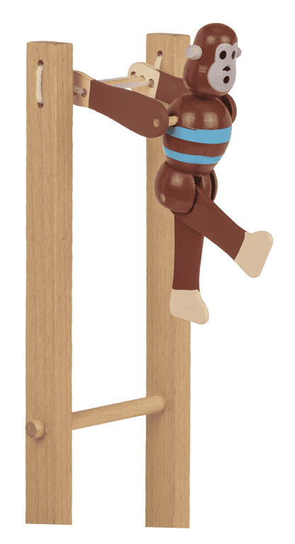 Wooden Swinging Monkey, 7x2,2x23 cm,
