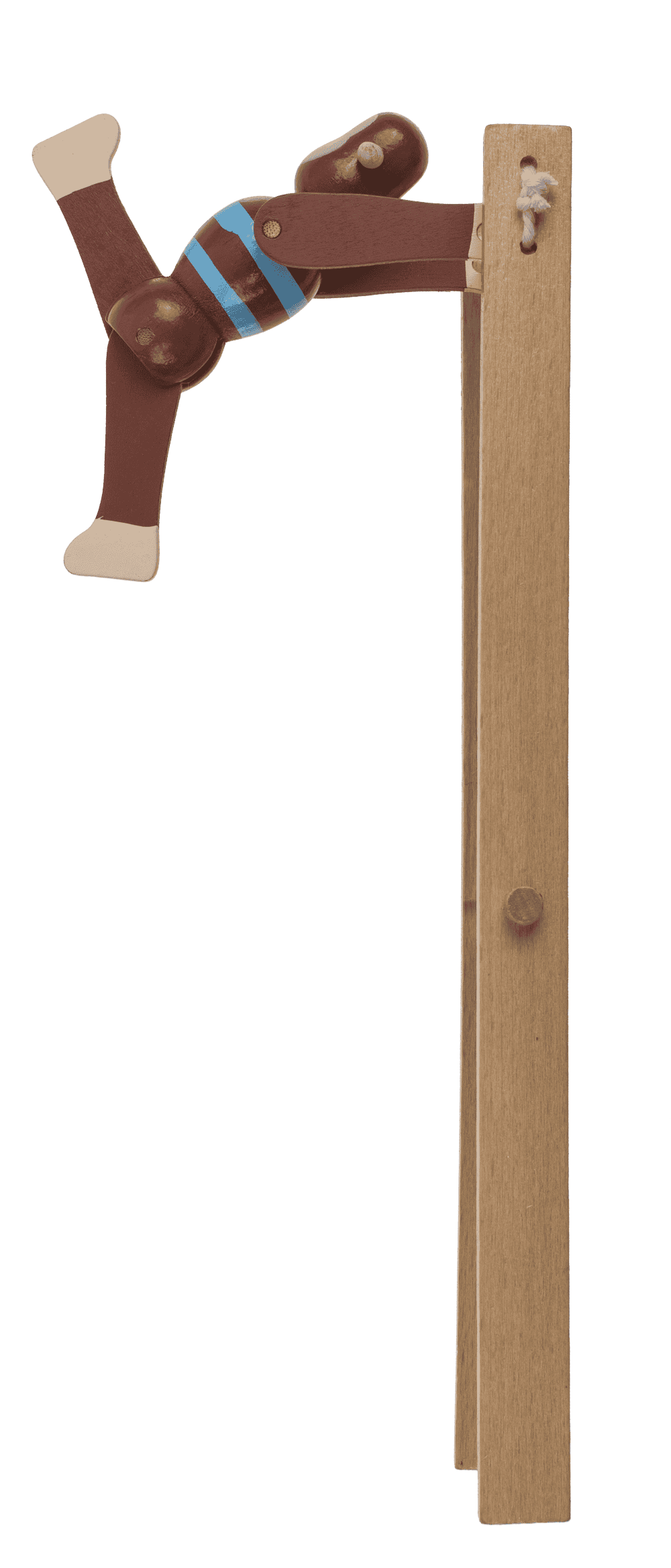 Wooden Swinging Monkey, 7x2,2x23 cm,