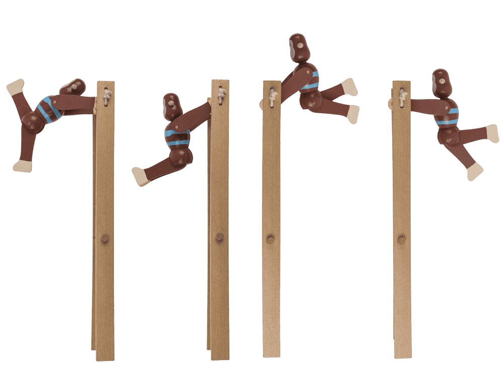 Wooden Swinging Monkey, 7x2,2x23 cm,