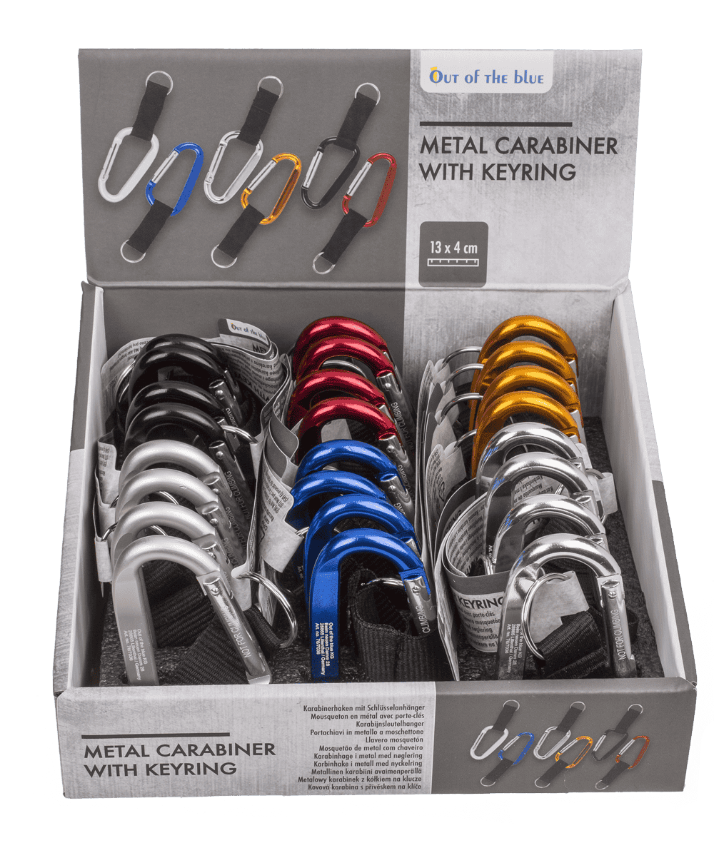 Metal Carabiner with Keyring,