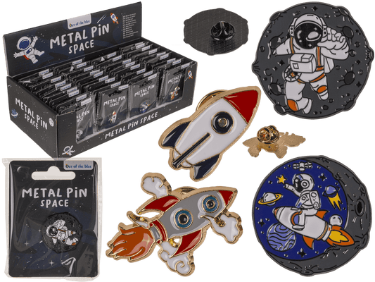Alfiler de metal, espacio