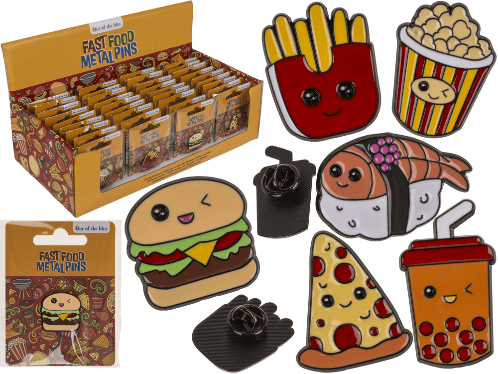 Metal pin, Fast Food, 3 cm,