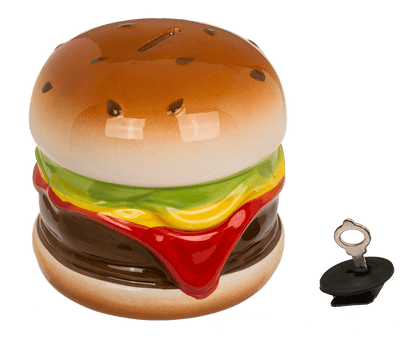 Savings bank with lock, Hamburger,
