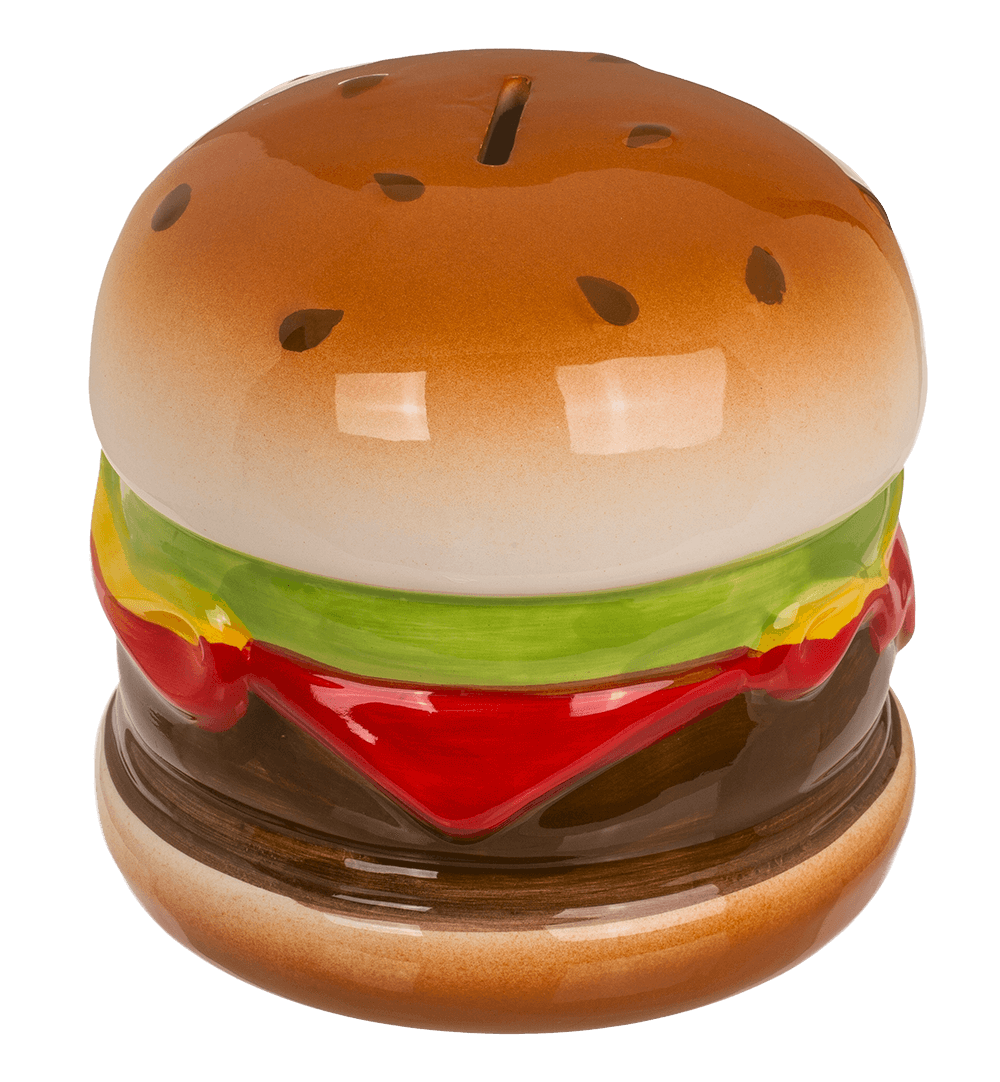 Savings bank with lock, Hamburger,