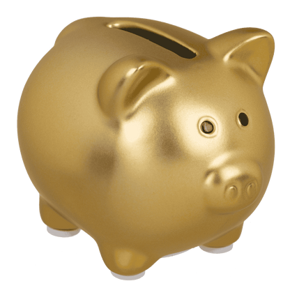 Hucha, cerdito brillante