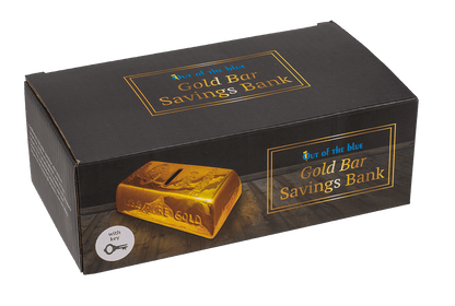 Savings Box with lock, Gold Bar,