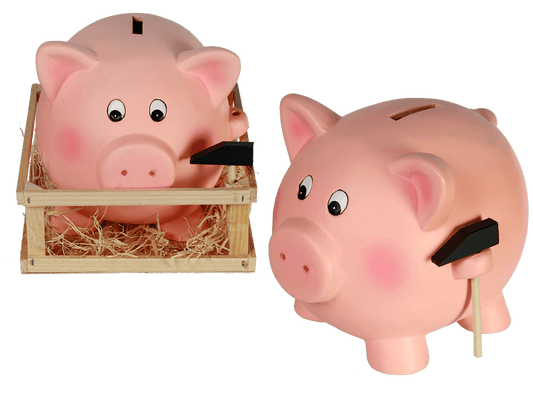 Savings box, Jumbo Pig with Hammer,
