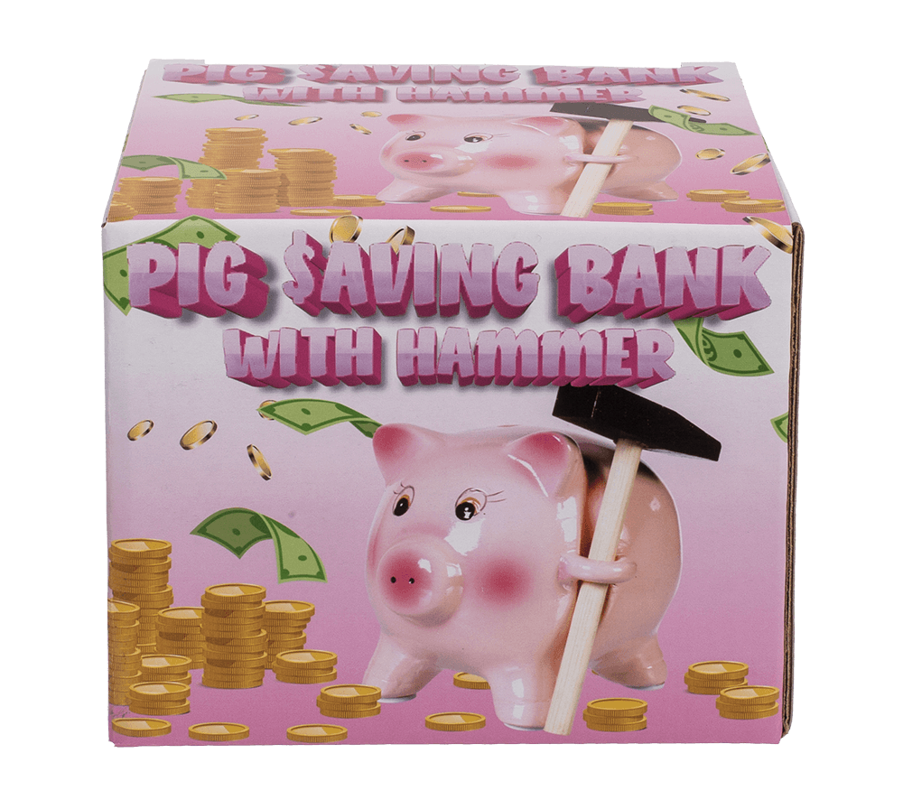 Savings box, Pig with Hammer,