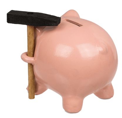Savings box, Pig with Hammer,