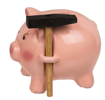 Savings box, Pig with Hammer,
