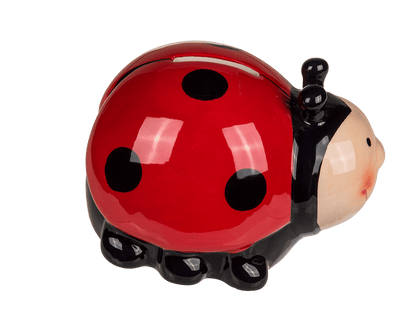 Savings box with lock, Ladybird,