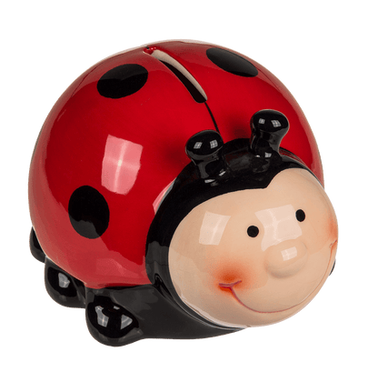 Savings box with lock, Ladybird,