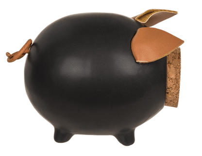 Sving bank, pig with corc closing nose,