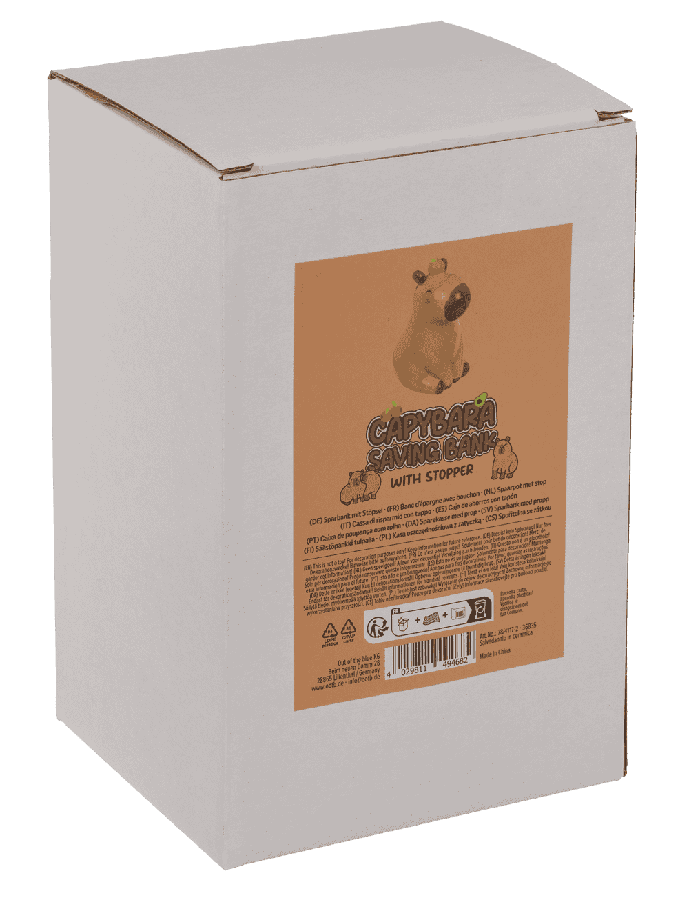 Saving bank, Capybara, 15 x 9 cm, dolomite,