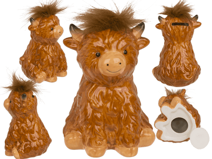 Saving Bank, Highland Cow,