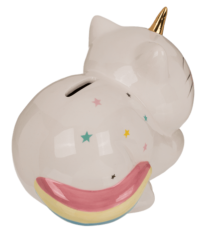 Savings bank with lock, Unicorn Cat,