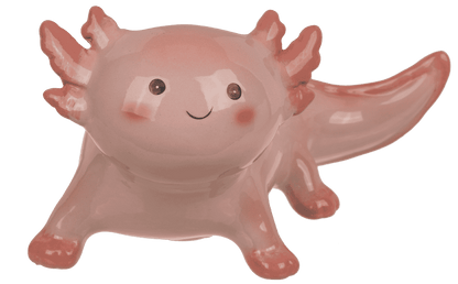 Money box, axolotl, ceramic, 17 x 11 cm,