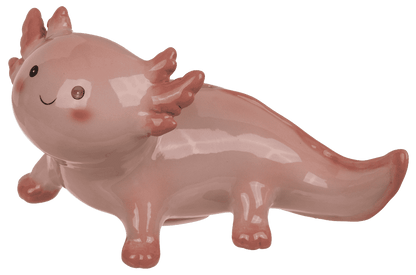 Money box, axolotl, ceramic, 17 x 11 cm,