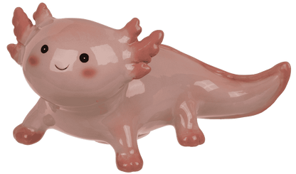 Money box, axolotl, ceramic, 17 x 11 cm,