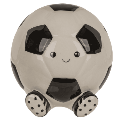 Spardose, Fußball, aus Keramik, 13 x 12 cm,