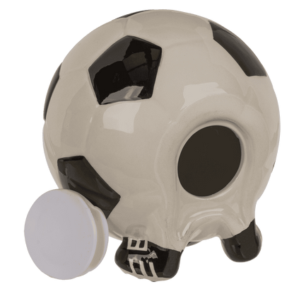 Spardose, Fußball, aus Keramik, 13 x 12 cm,