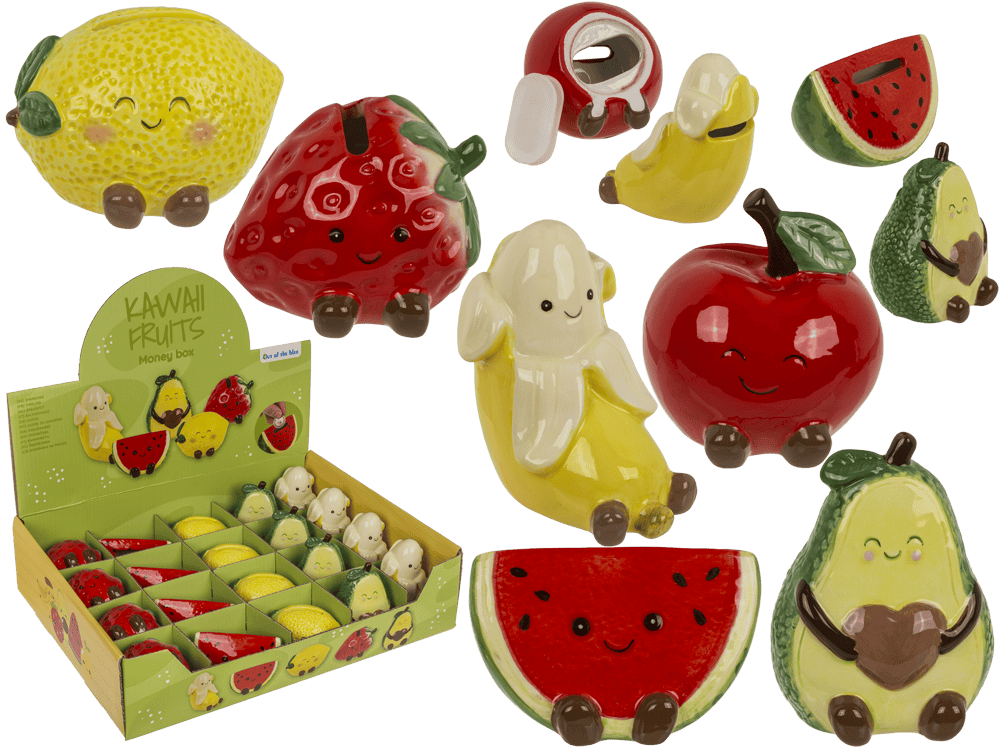 Money box, kawaii fruits, ceramic,