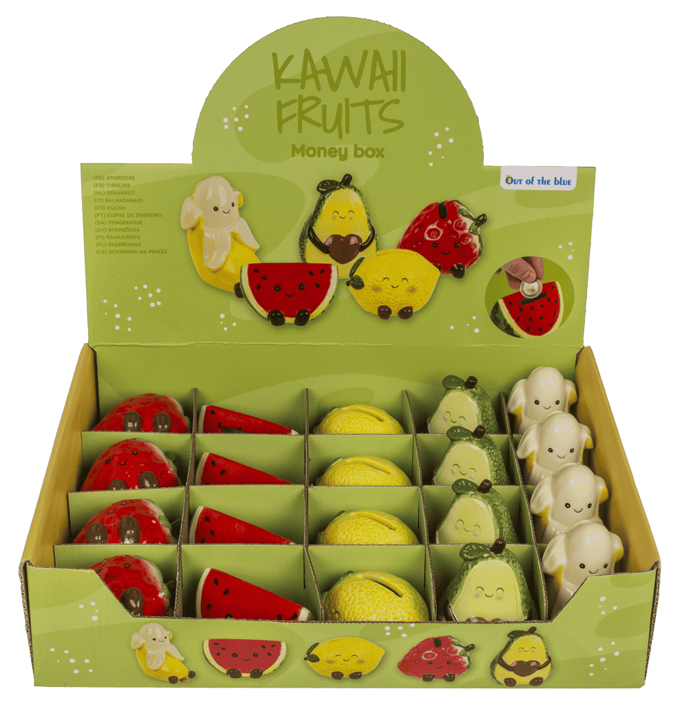 Money box, kawaii fruits, ceramic,