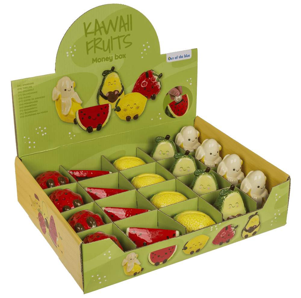 Money box, kawaii fruits, ceramic,