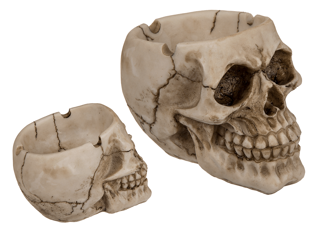 78-5723_000.png Polyresin ashtray, Skull, - Afbeelding 1
