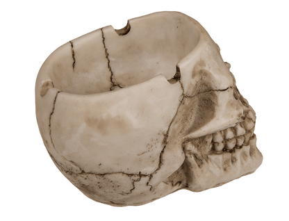 Polyresin ashtray, Skull,