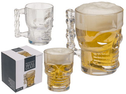 Drinking glas, Skull, approx. 9,3 x 7 x 12,5 cm,