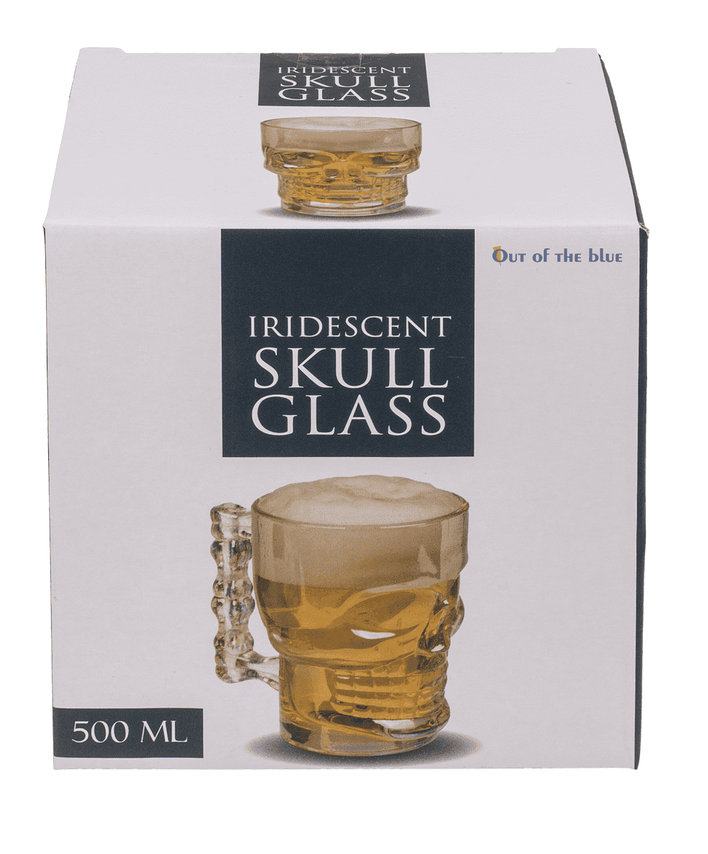 Drinking glas, Skull, approx. 9,3 x 7 x 12,5 cm,