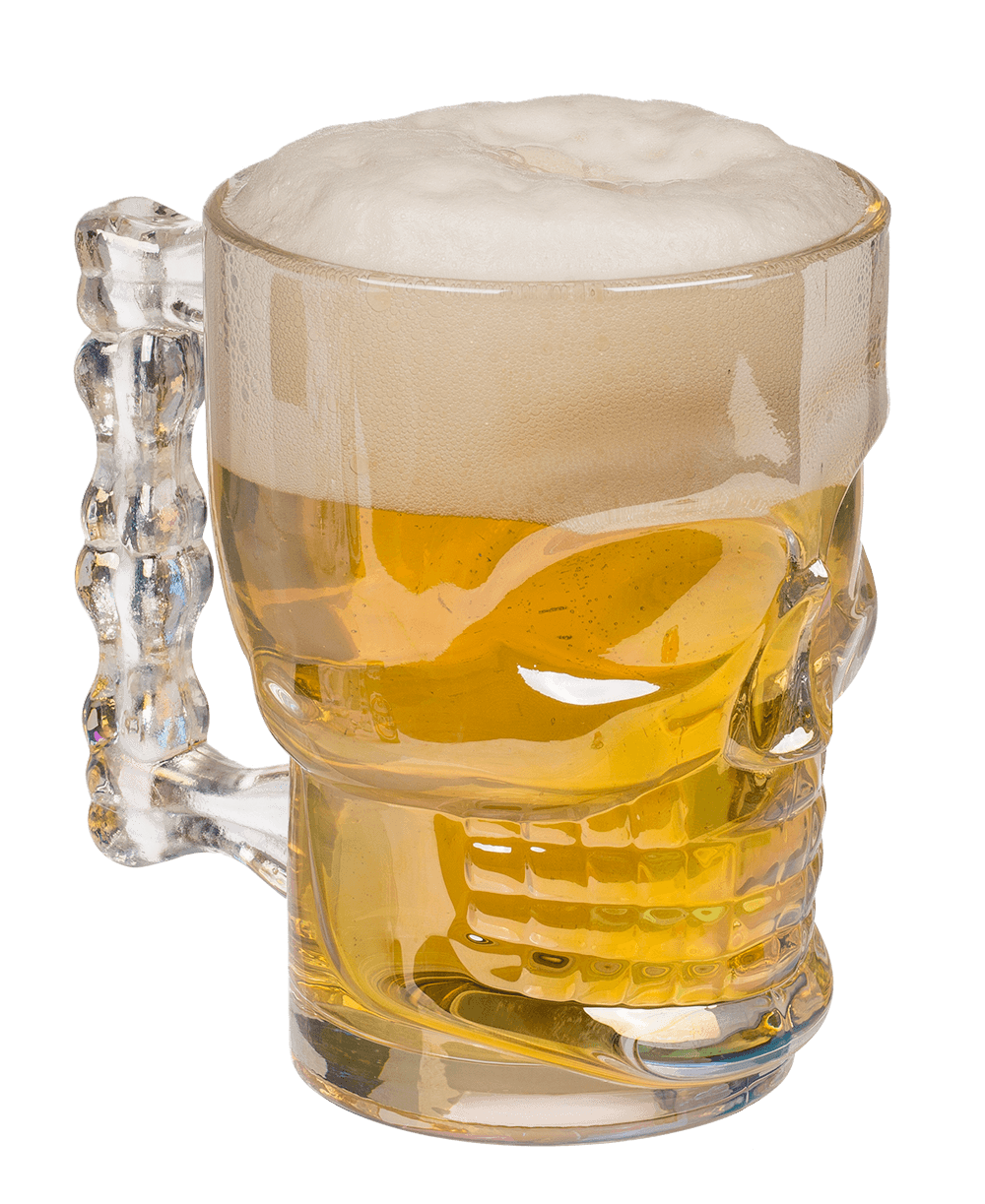 Drinking glas, Skull, approx. 9,3 x 7 x 12,5 cm,