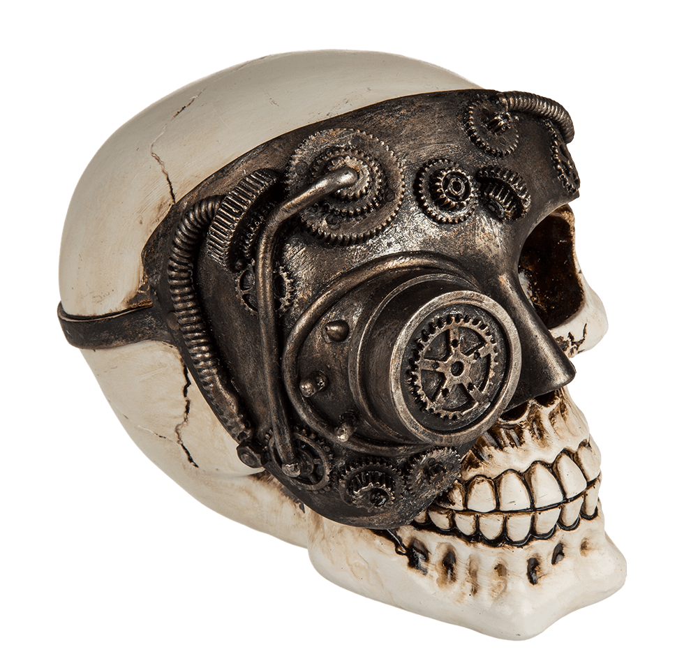 Polyresin skull, Cyborg Skull,