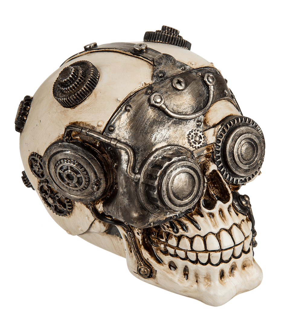 Polyresin skull, Cyborg Skull,