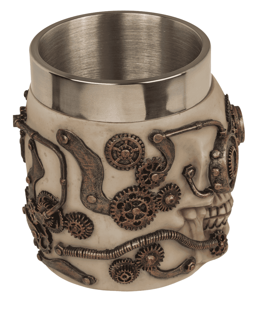 Polyresin beer mug with stainless steel insert,