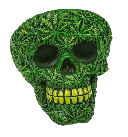 Ashtray, Cannabis Skull, ca. 11 cm,