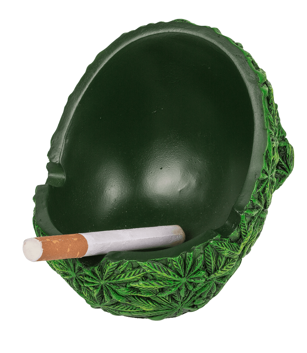 Ashtray, Cannabis Skull, ca. 11 cm,