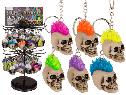 Metal Keychain, Skull, Punk,