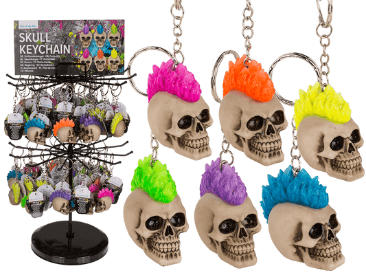 Metal Keychain, Skull, Punk,