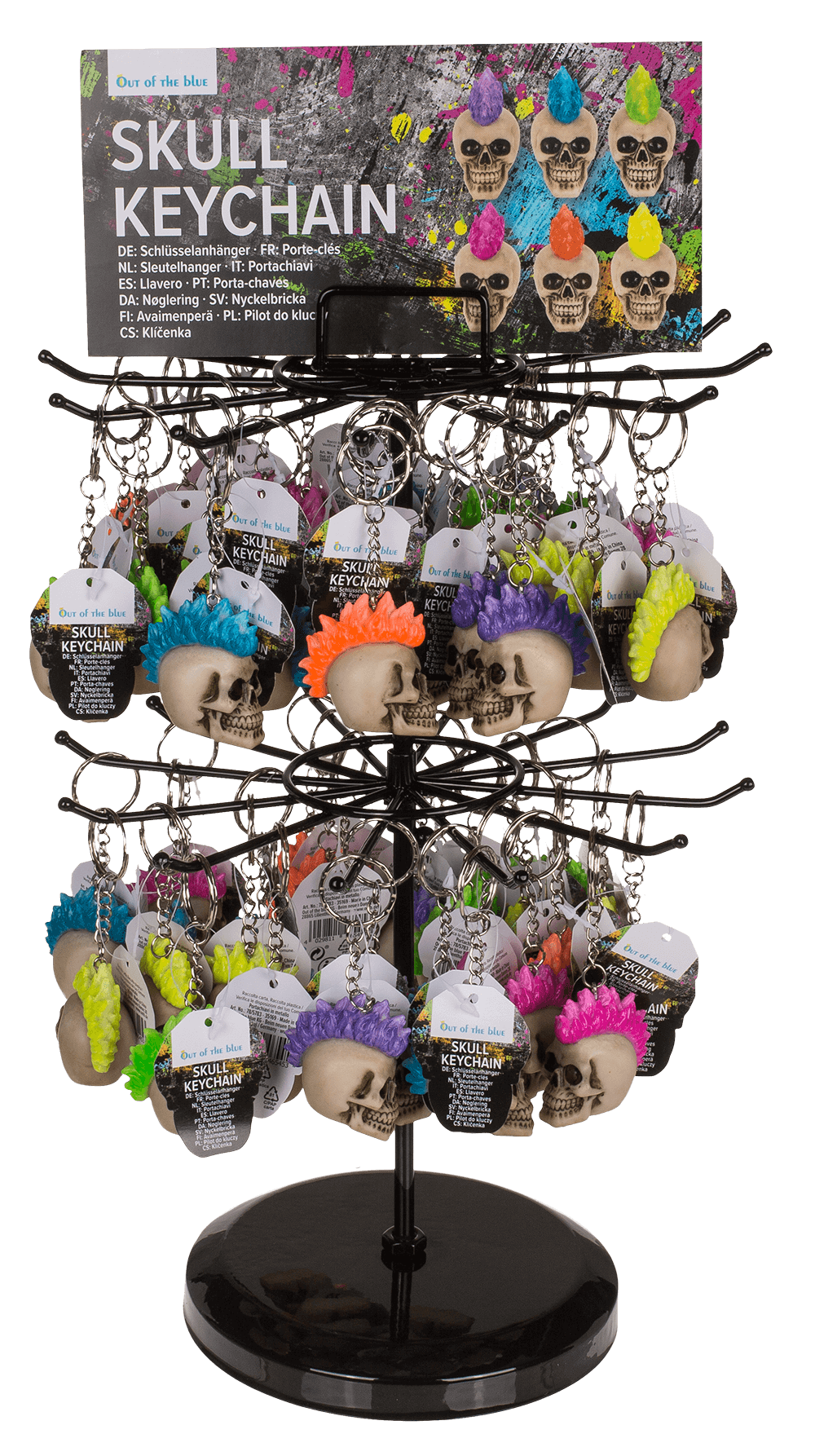 Metal Keychain, Skull, Punk,