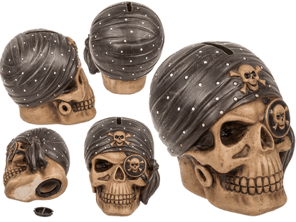 Savings bank with lock, Pirate,