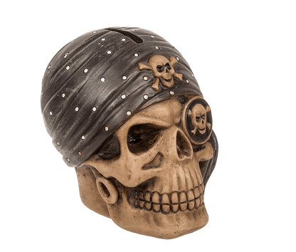 Savings bank with lock, Pirate,