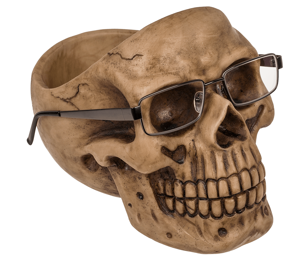 Skull Organiser, with Glasses Holder and