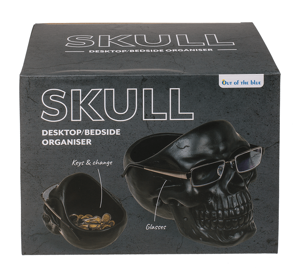 Skull Organiser, with Glasses Holder and
