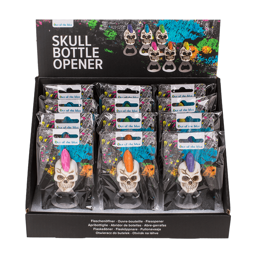 Metal bottle opener, Skull,